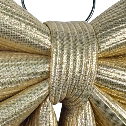 Moño Decorativo Dorado – 34 cm