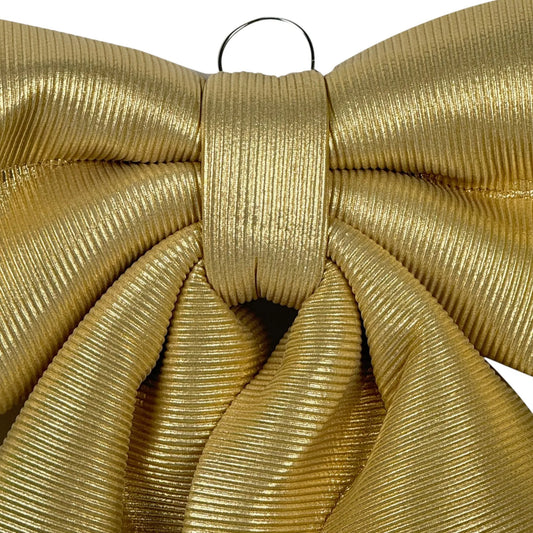 Moño Decorativo Dorado – 100 cm