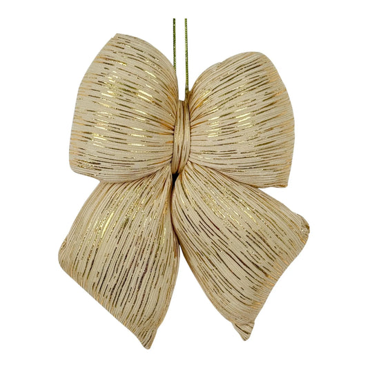 Moño Decorativo Dorado – 18 x 12 cm