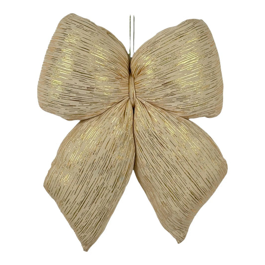 Moño Decorativo Dorado – 34 x 25 cm
