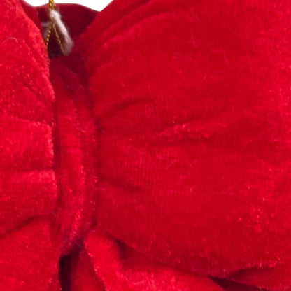 Moño Decorativo Rojo Tercipelo  – 23 x 16 cm
