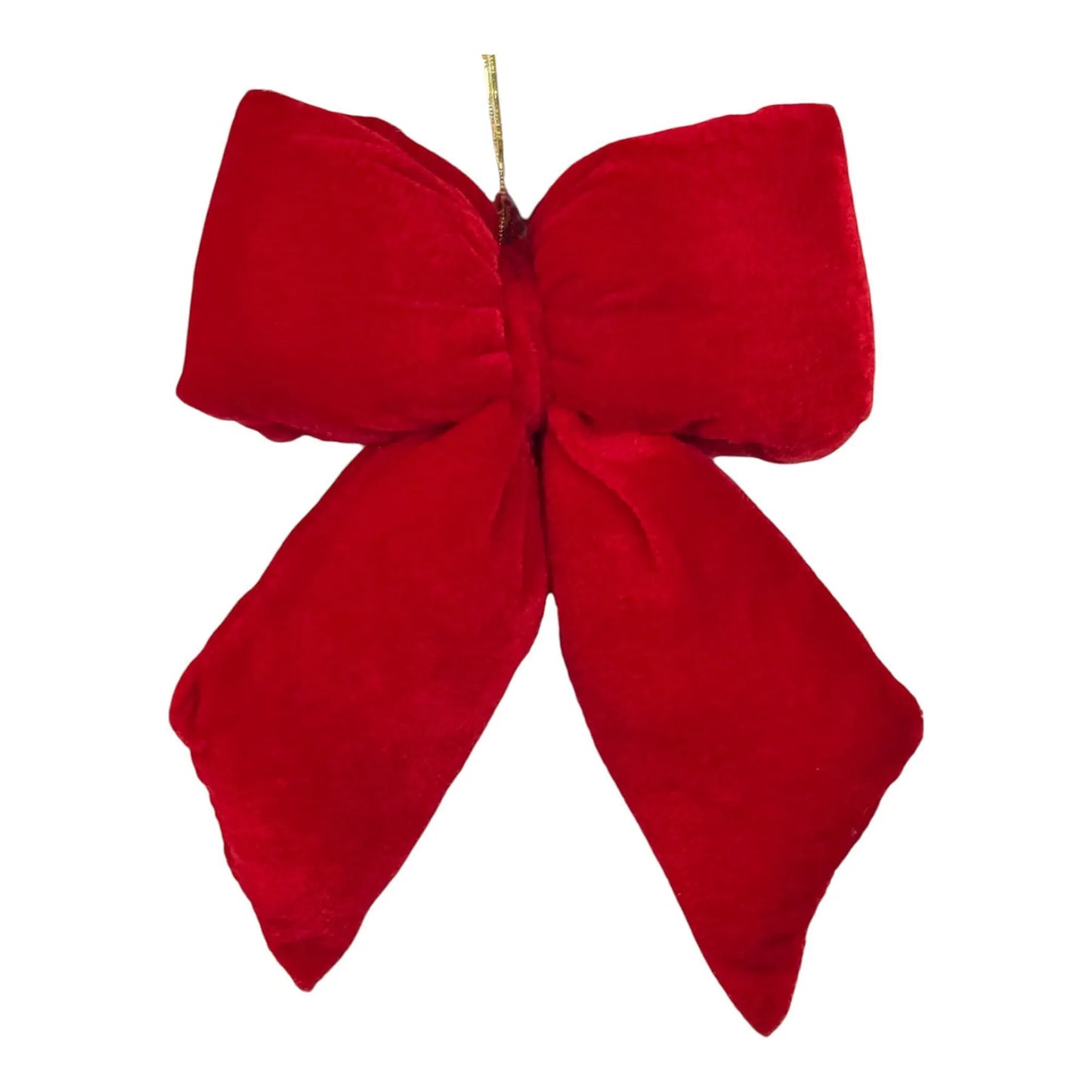 Moño Decorativo Rojo Tercipelo  – 23 x 16 cm