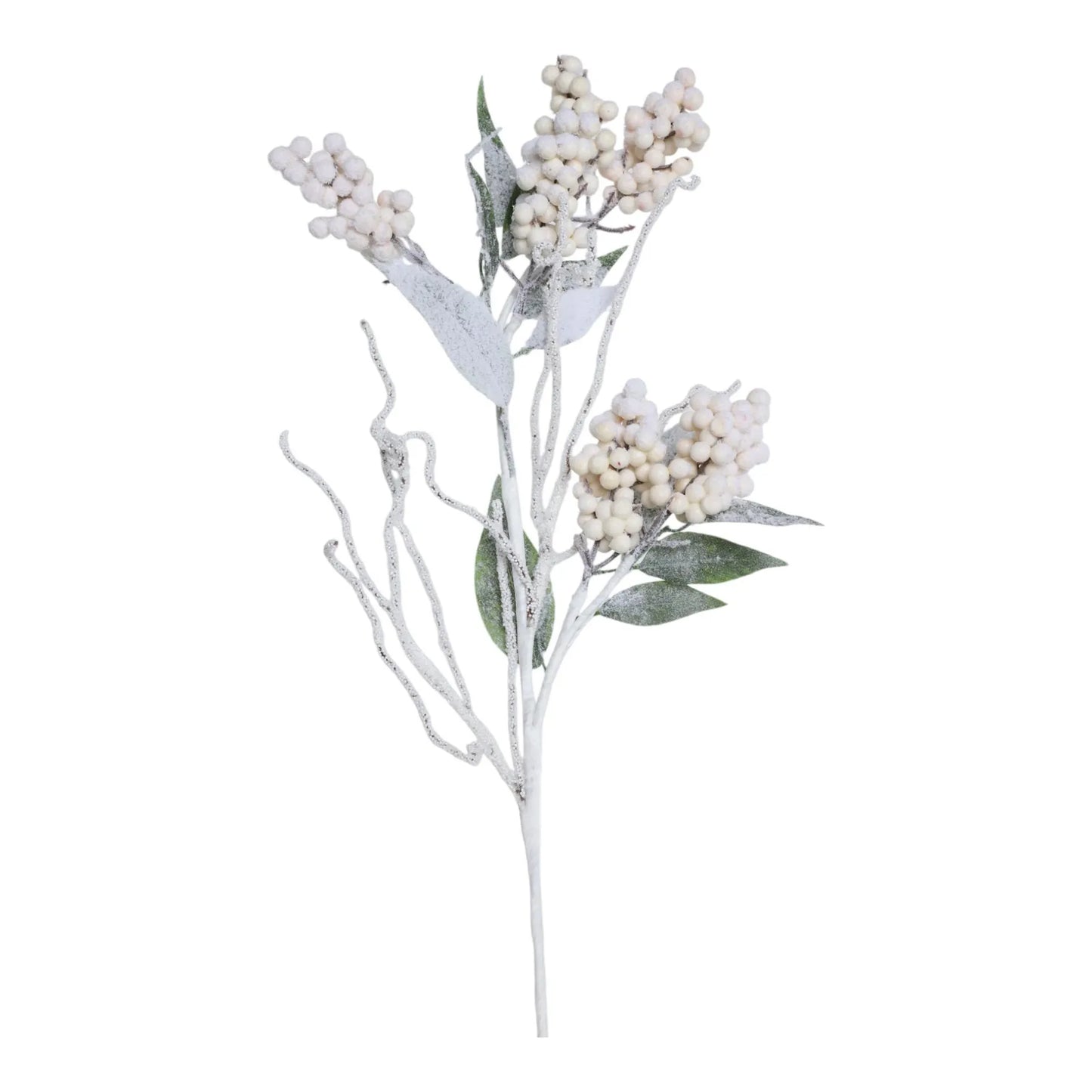 Rama Decorativa Invernal con Berries Escarchadas – 81 cm