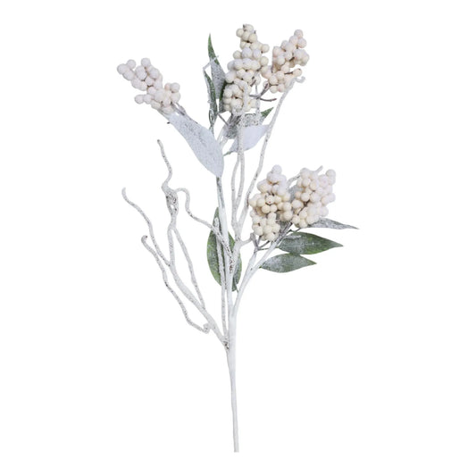 Rama Decorativa Invernal con Berries Escarchadas – 81 cm