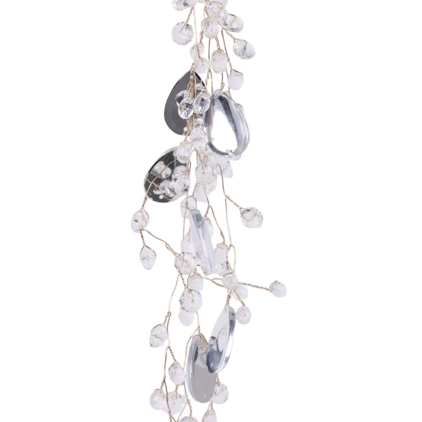 Adorno Colgante con Gotas de Cristal Acrílico – 45 cm