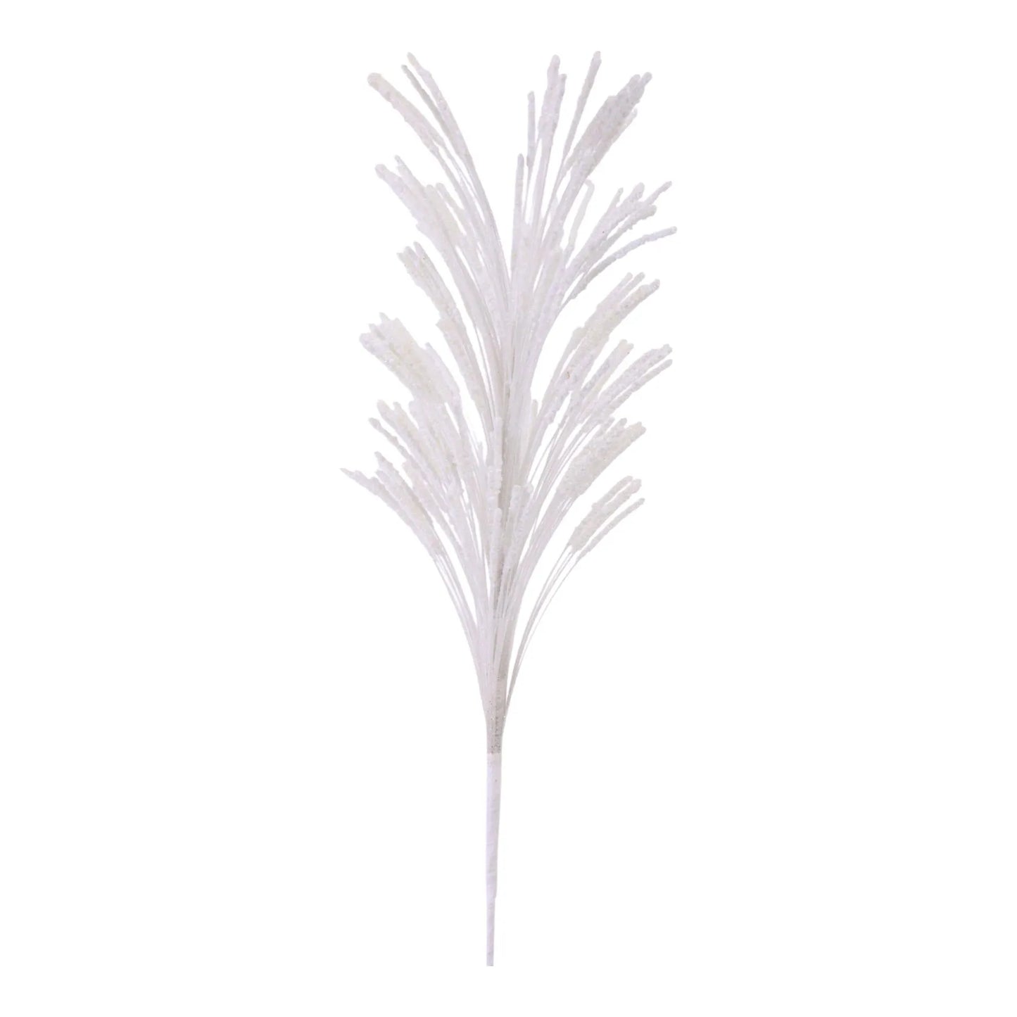 Follaje Decorativo Blanco con Brillos – 60 cm