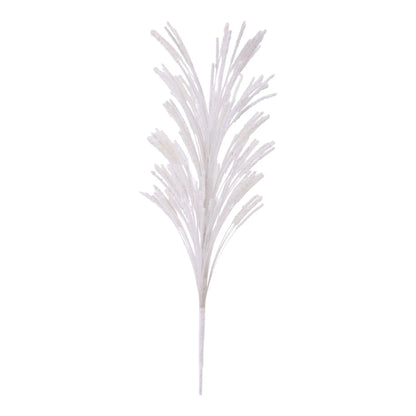 Follaje Decorativo Blanco con Brillos – 60 cm