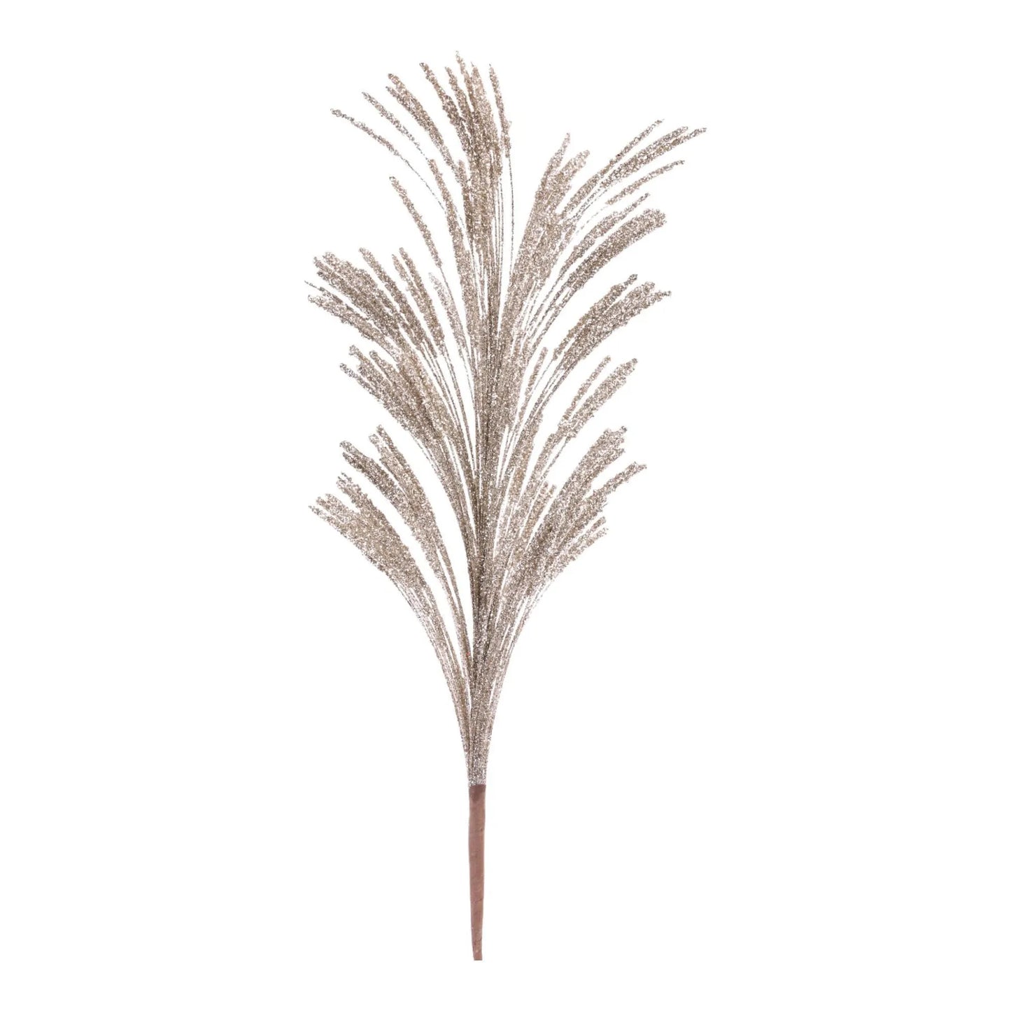 Follaje Decorativo Dorado Champagne con Brillos – 60 cm