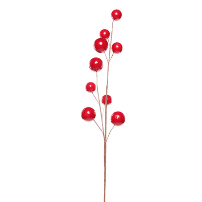 Rama Decorativa de Berries Rojas Brillantes – 65 cm