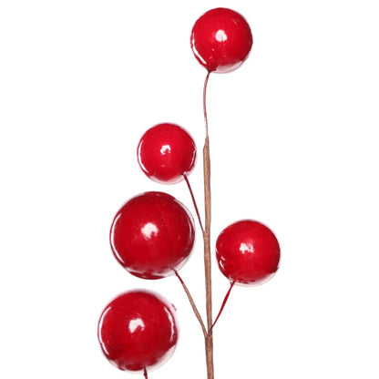 Rama Decorativa de Berries Rojas Brillantes – 65 cm