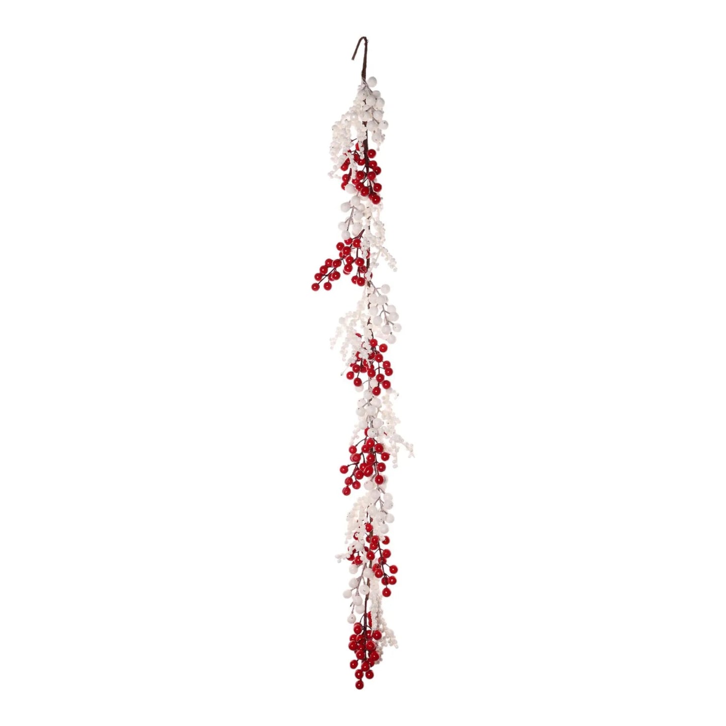 Guirnalda Decorativa con Berries Blancas y Rojas – 120 cm