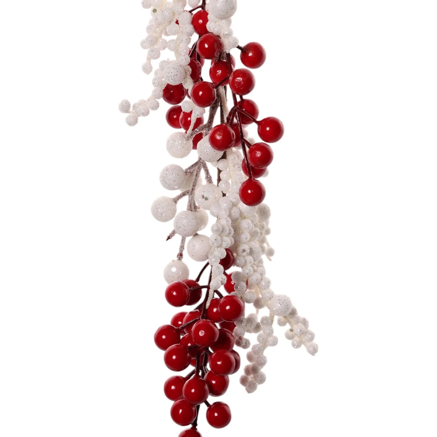 Guirnalda Decorativa con Berries Blancas y Rojas – 120 cm