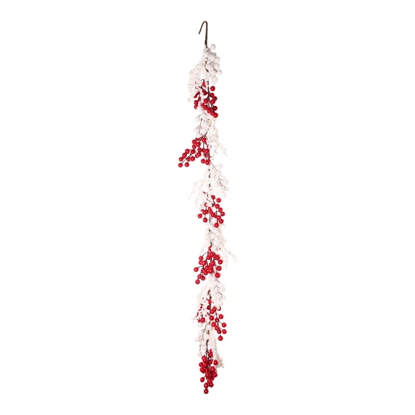 Guirnalda Decorativa con Berries Blancas y Rojas – 120 cm