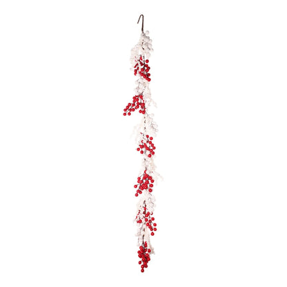 Guirnalda Decorativa con Berries Blancas y Rojas – 120 cm