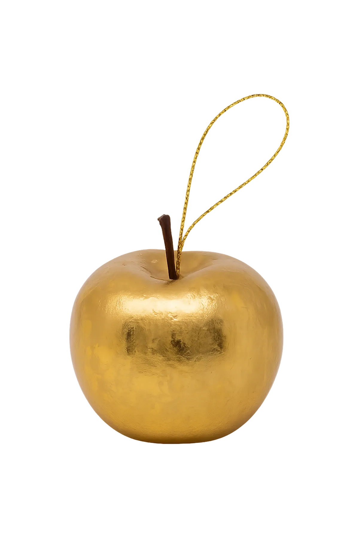 Juego de Manzanas Doradas Colgantes – Set de 2 piezas 6 cm