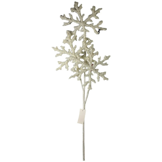Pick Decorativo de Copo de Nieve Escarchado – 75 cm