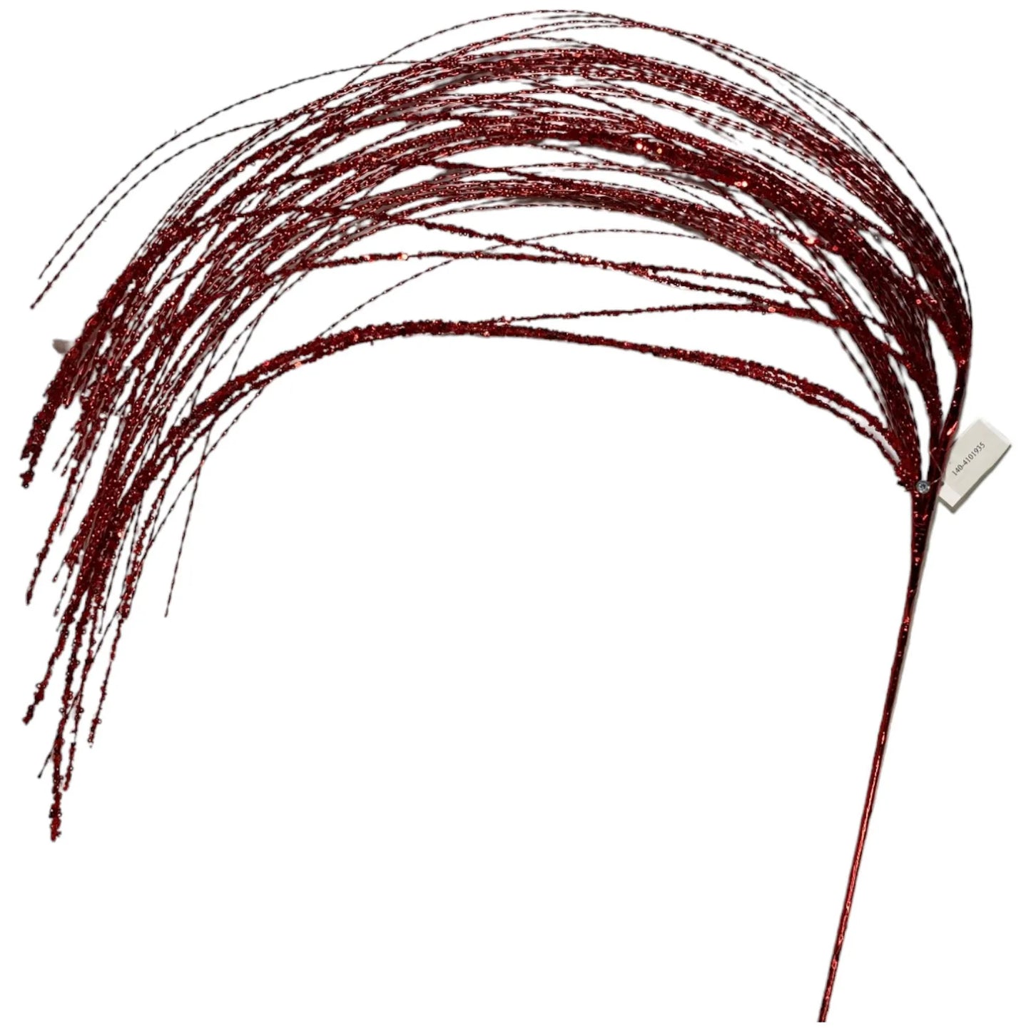 Follaje Decorativo Escarchado en Rojo Brillante – 125 cm