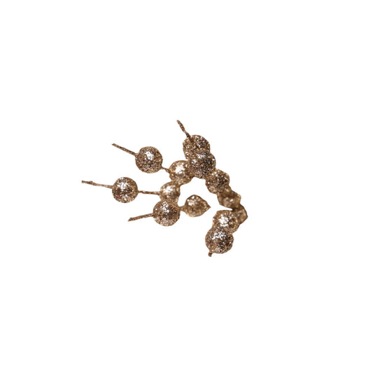 Nochebuena Decorativa Dorada con Lentejuelas – 48 cm