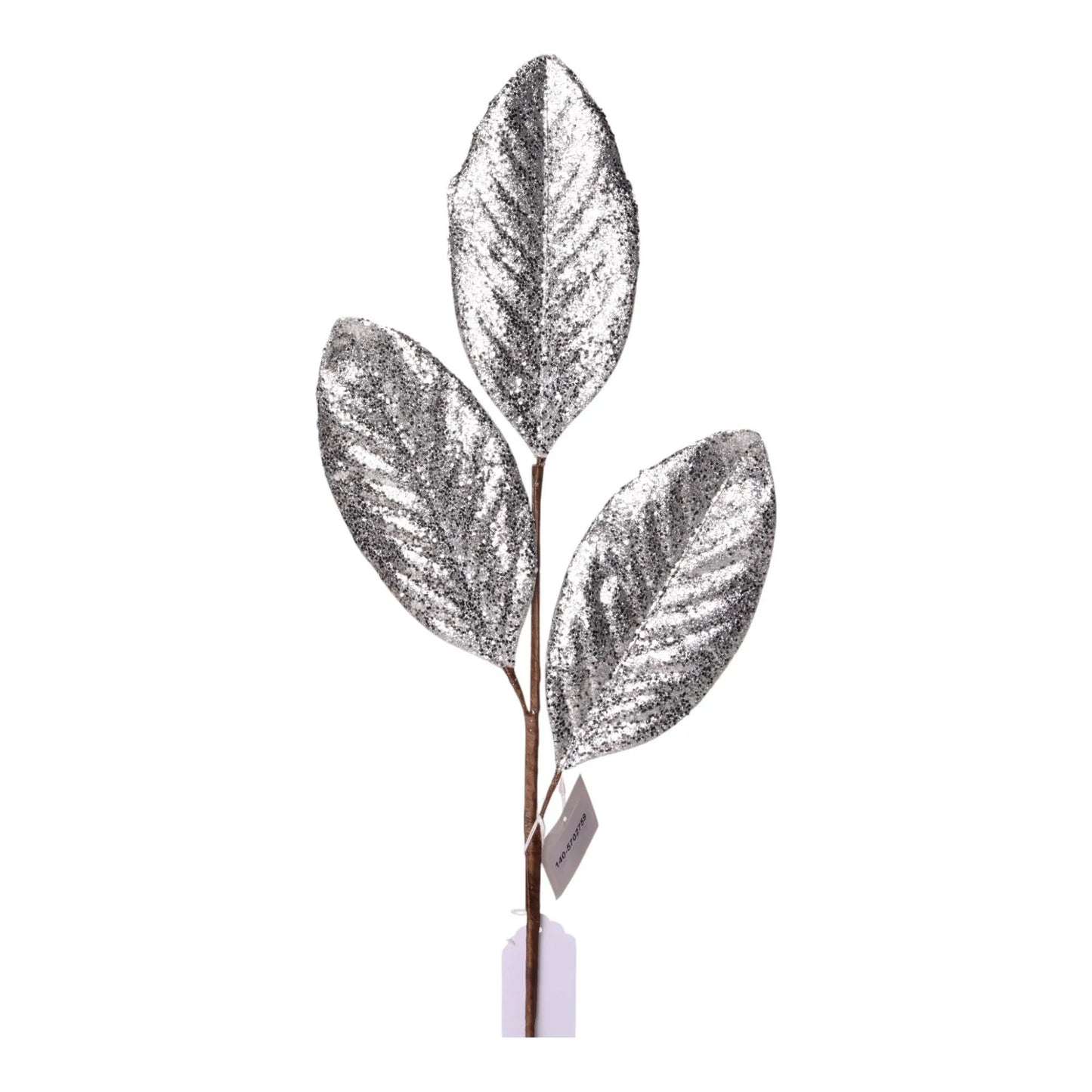 Rama Decorativa Dorada con Hojas Escarchadas – 74 cm