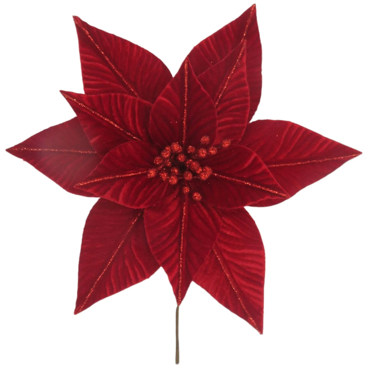 Flor Nochebuena Decorativa Roja – 32 x 30 cm