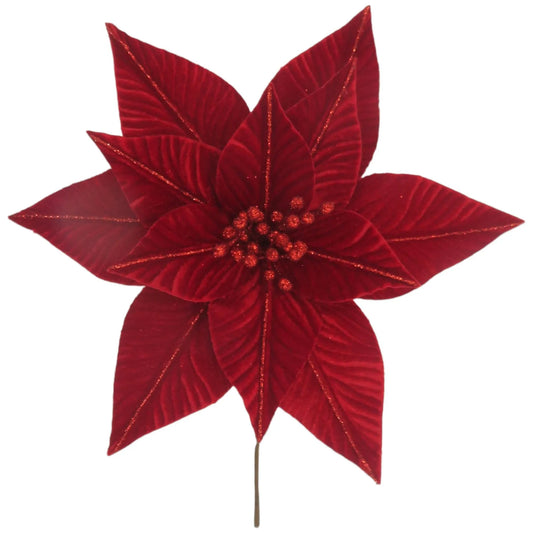 Flor Nochebuena Decorativa Roja – 32 x 30 cm