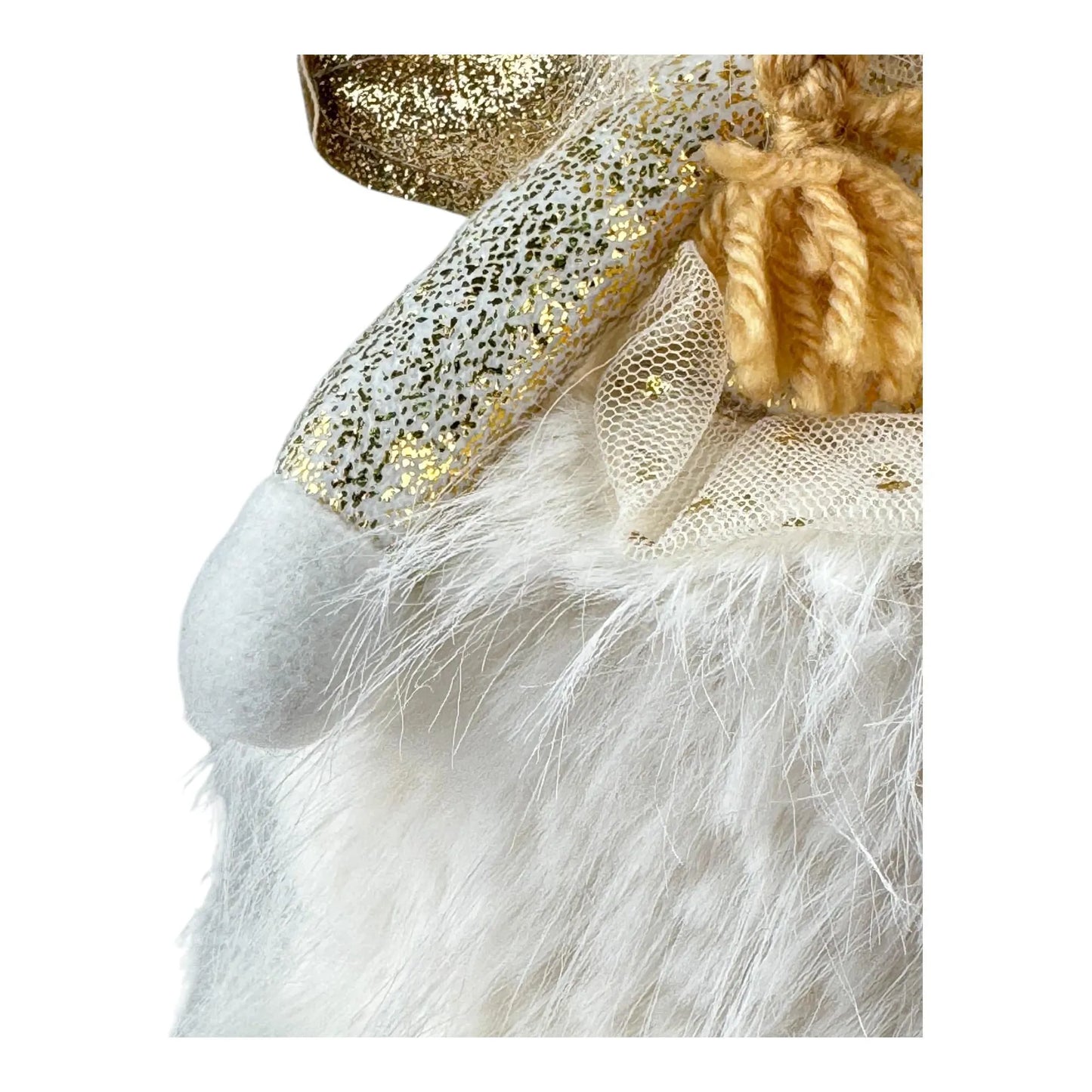 Ángel Decorativo Sentado con Alas Doradas – 56 cm