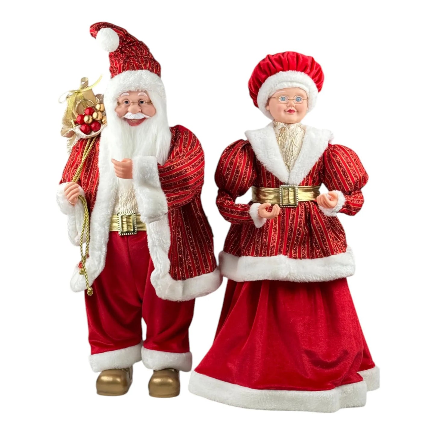 Juego Santa y Mamá Santa Decorativo - 60 cm