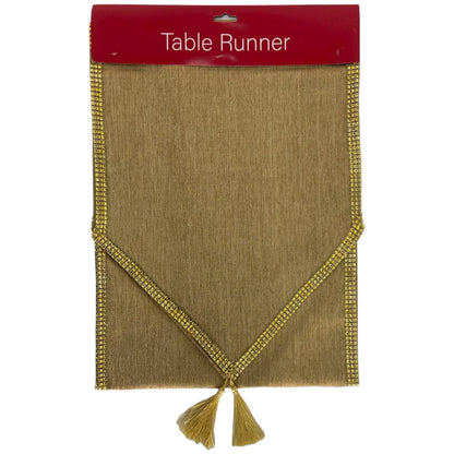 Camino de Mesa Decorativo Dorado - 180 cm
