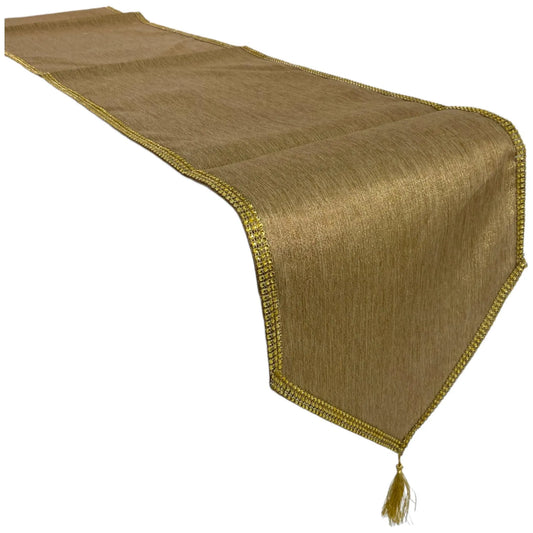 Camino de Mesa Decorativo Dorado - 180 cm