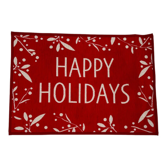 Tapete Navideño "Happy Holidays" - 48 x 69 cm