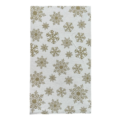 Camino de Mesa Copos de Nieve Dorados - 180 cm