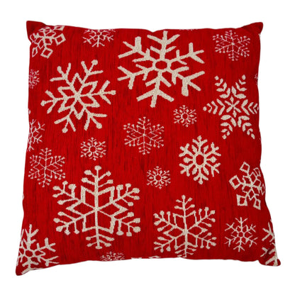 Cojín Navideño Copos de Nieve - 40x40 cm