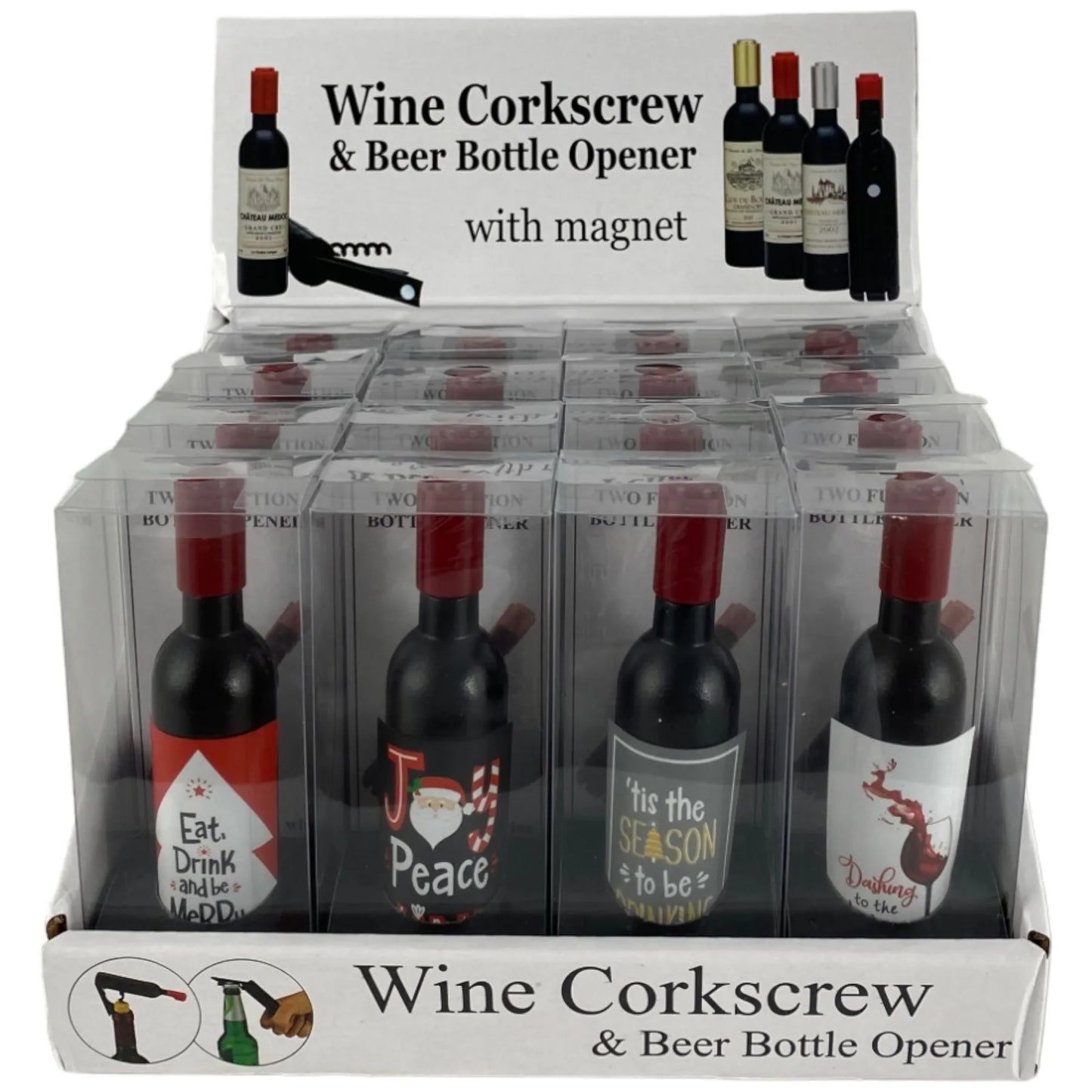 Sacacorchos Magnético y Abridor de Botellas – 11.4 cm