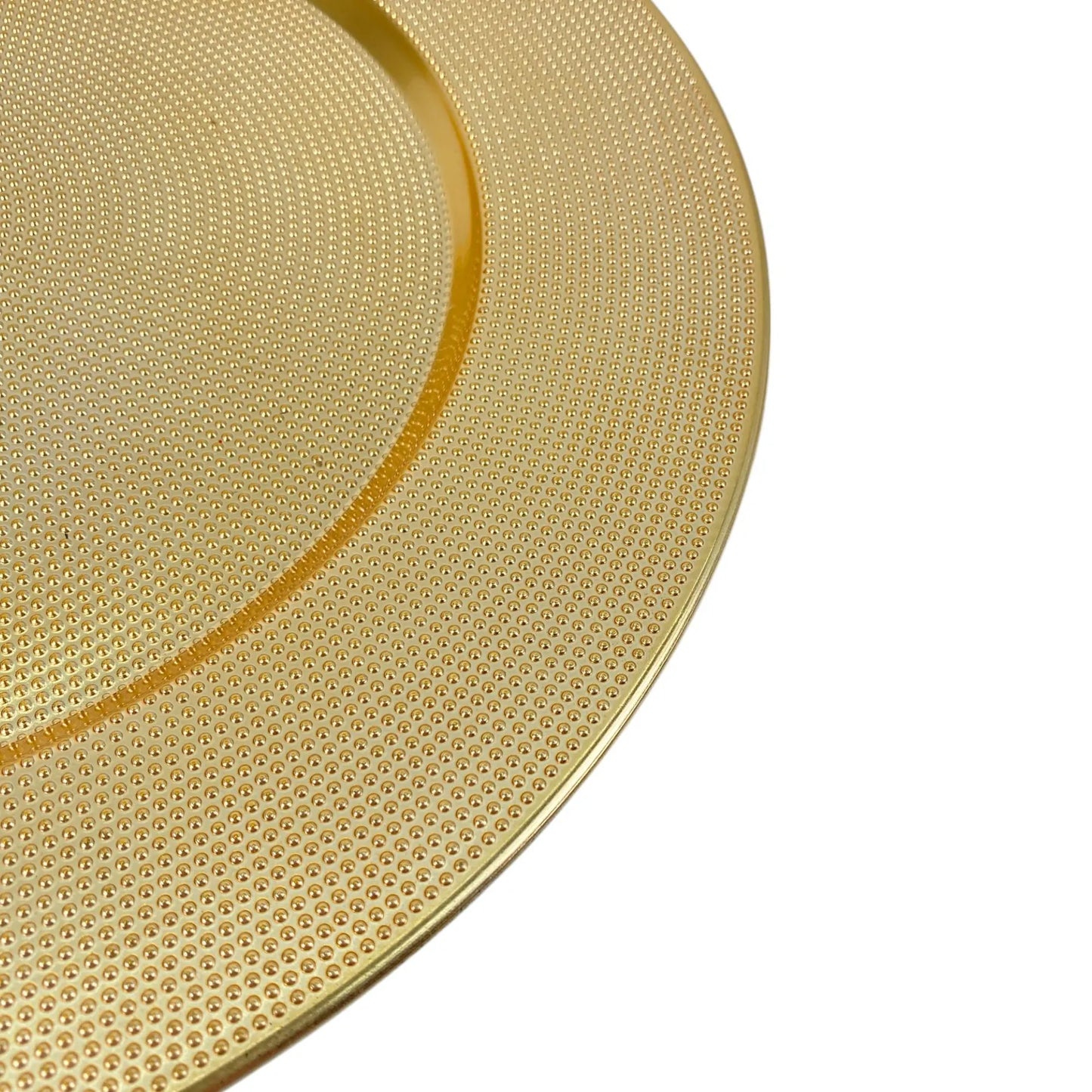 Portaplato Dorado Texturizado - 33 cm