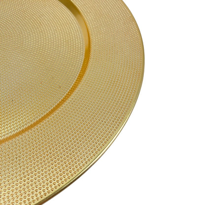 Portaplato Dorado Texturizado - 33 cm