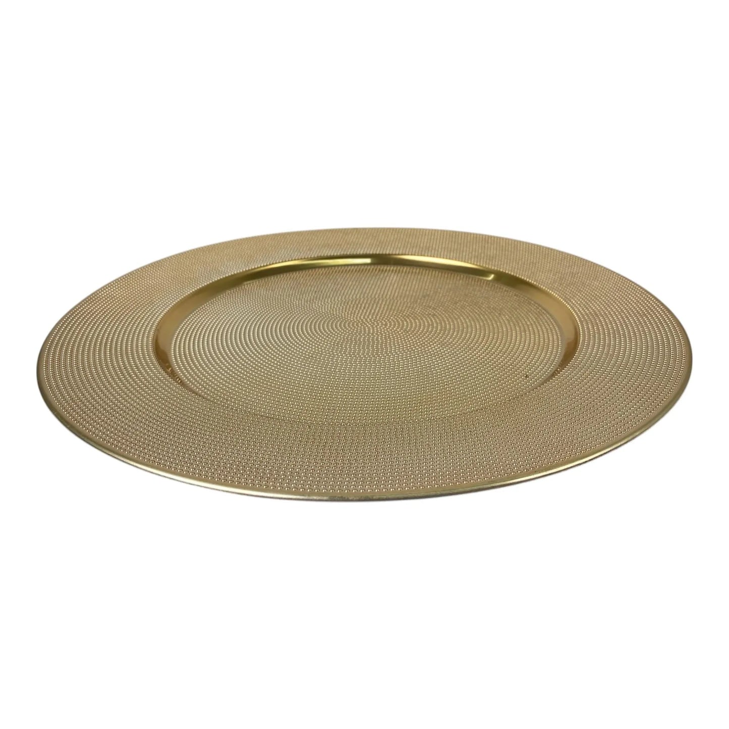 Portaplato Dorado Texturizado - 33 cm