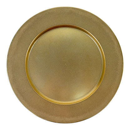 Portaplato Dorado Texturizado - 33 cm