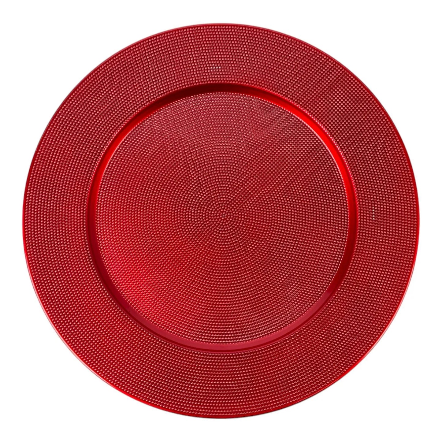 Portaplato Rojo Texturizado - 33 cm