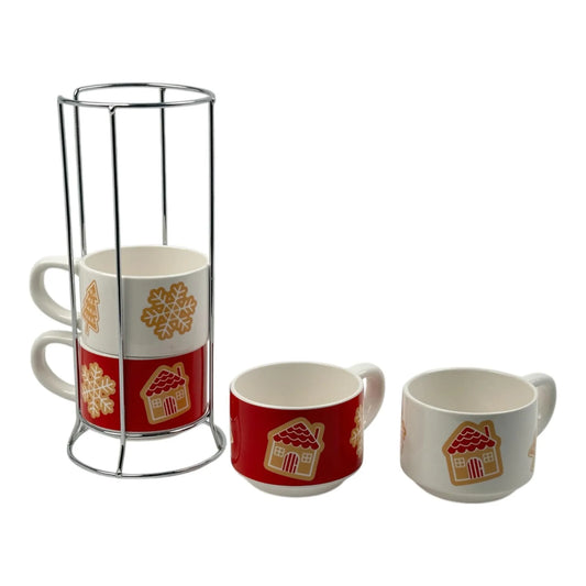 Juego de Tazas Navideñas 4 piezas - 10 oz