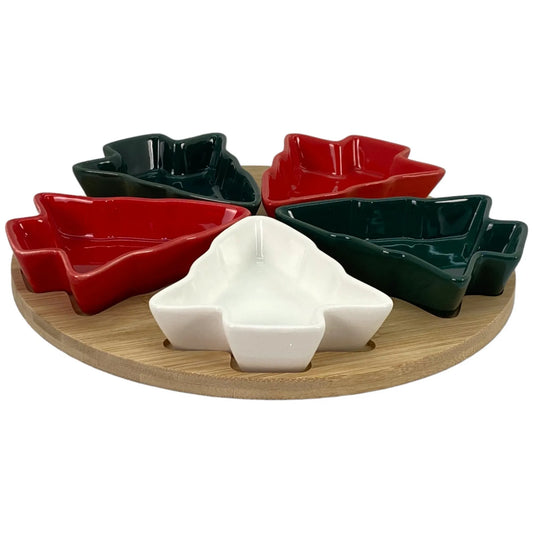 Juego de Platos para Dips con Bandeja – 6 Piezas