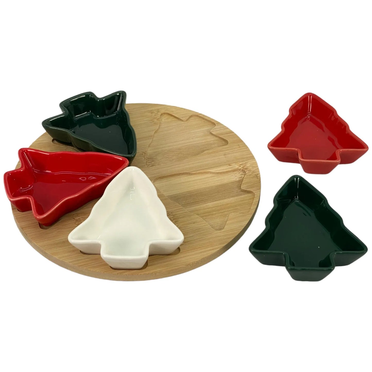 Juego de Platos para Dips con Bandeja – 6 Piezas