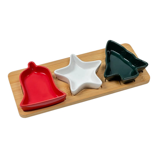 Juego de Platos con Bandeja – 4 Piezas