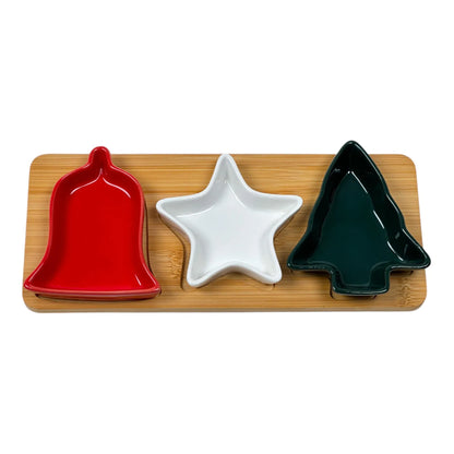 Juego de Platos con Bandeja – 4 Piezas