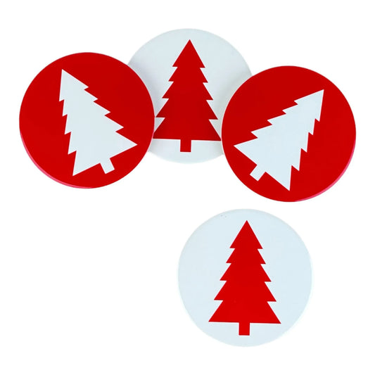 Juego de Portavasos Navideños - 4 Piezas