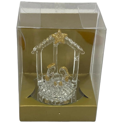 Adorno Colgante de Nacimiento de Vidrio 7.5×6.4×10 cm