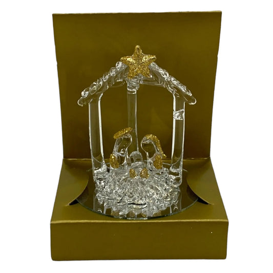 Adorno Colgante de Nacimiento de Vidrio 7.5×6.4×10 cm