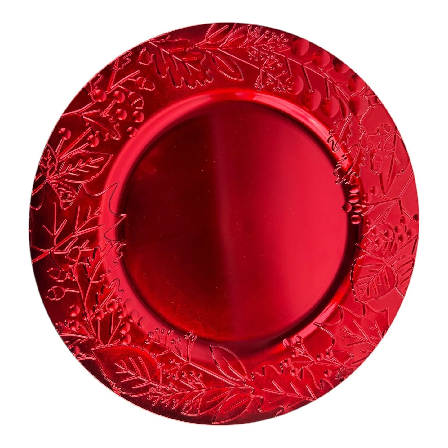 Portaplato Decorativo Navideño – Rojo