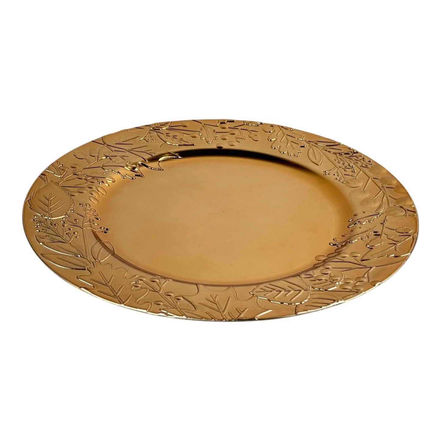 Portaplato Decorativo Navideño – Dorado