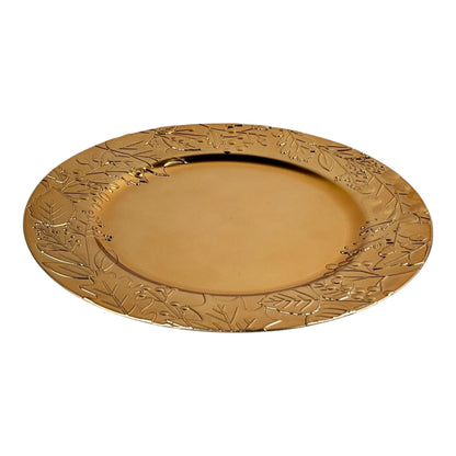 Portaplato Decorativo Navideño – Dorado