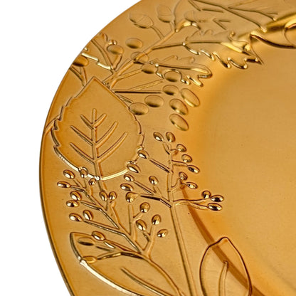 Portaplato Decorativo Navideño – Dorado